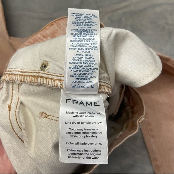 FRAME Le Sylvie Slender Straight-Leg Jeans Tan 21924 - Picture 8 of 15